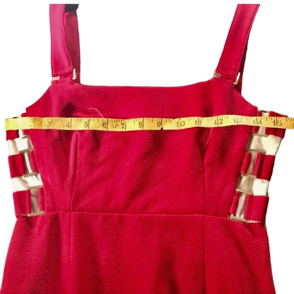 NWT Bold Elements Red Midlength Party Dress XS - Picture 10 of 11